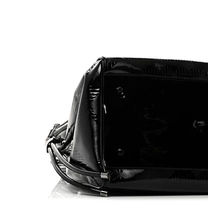 Burberry Patent Check Embossed Small Bilmore Tote Black 9 of 10