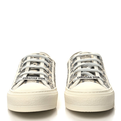 Christian Dior Canvas Oblique Walk Dior Low Top Sneakers 38.5 Grey Stone 2 of 8