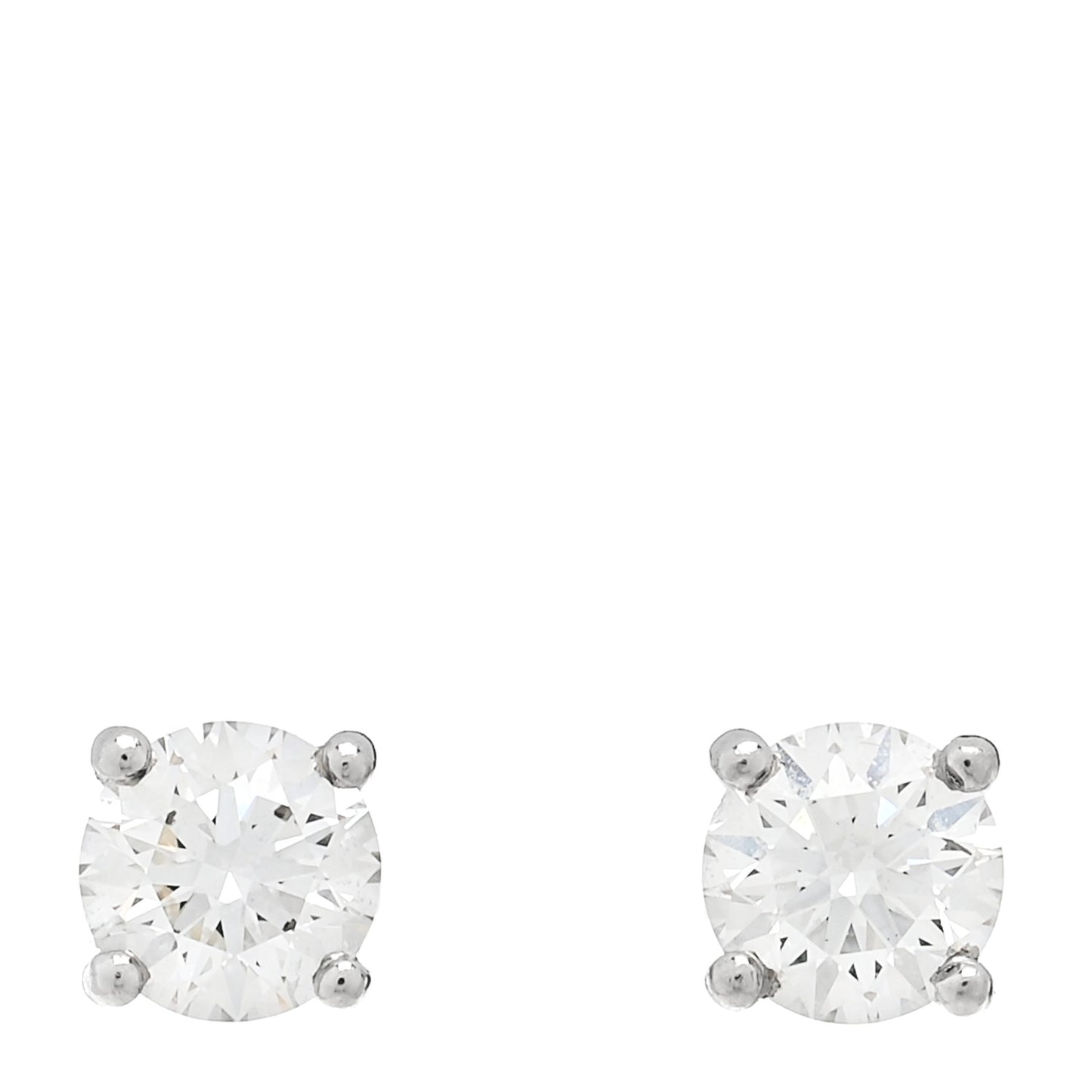 Platinum Diamond .42ctw Solitaire Earrings