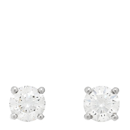 Tiffany Platinum Diamond .42ctw Solitaire Earrings 1 of 5