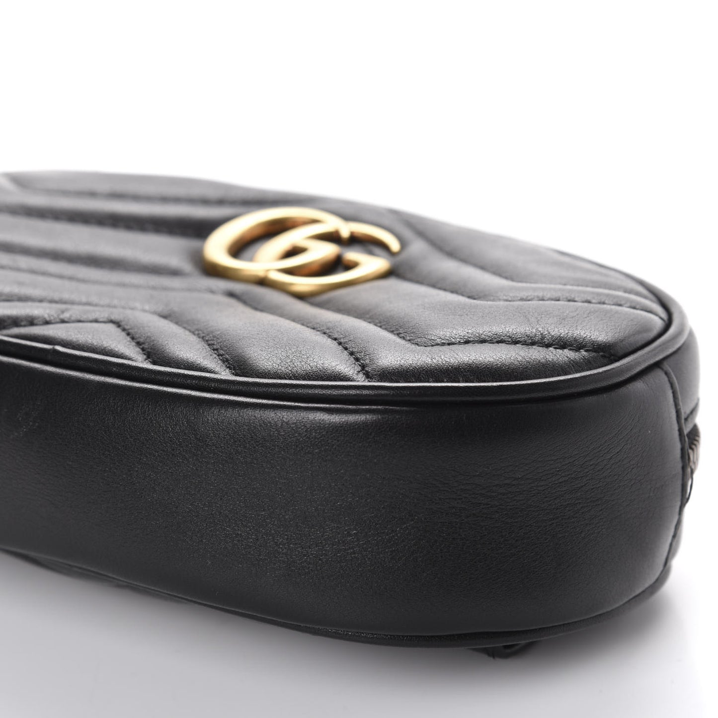 Calfskin Matelasse GG Marmont Belt Bag 85 34 Black