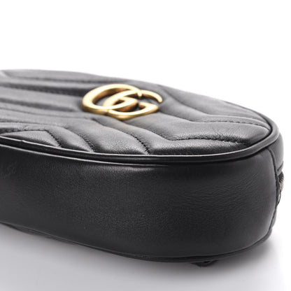Gucci Calfskin Matelasse GG Marmont Belt Bag 85 34 Black 7 of 12