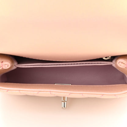Chanel Iridescent Caviar Quilted Extra Mini Coco Handle Flap Light Pink 5 of 9