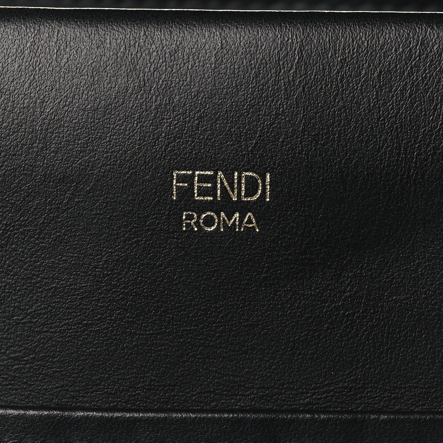 Fendi Vitello Century F is Fendi FF 1974 Embossed Regular Runaway Satchel Black Maya 6 of 9