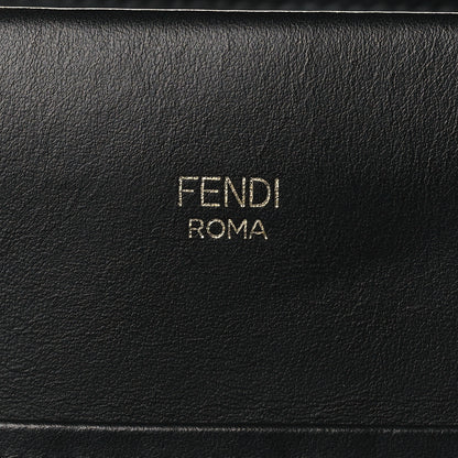 Fendi Vitello Century F is Fendi FF 1974 Embossed Regular Runaway Satchel Black Maya 6 of 9