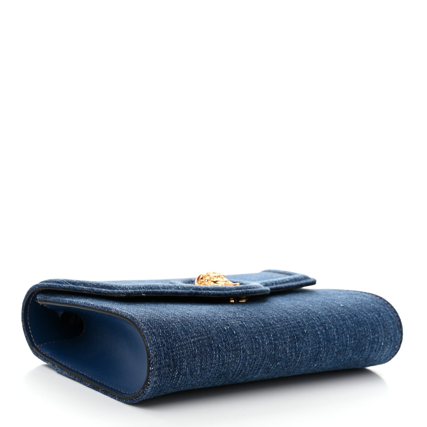 Versace Denim La Medusa Wallet On Strap Navy Blue 4 of 9