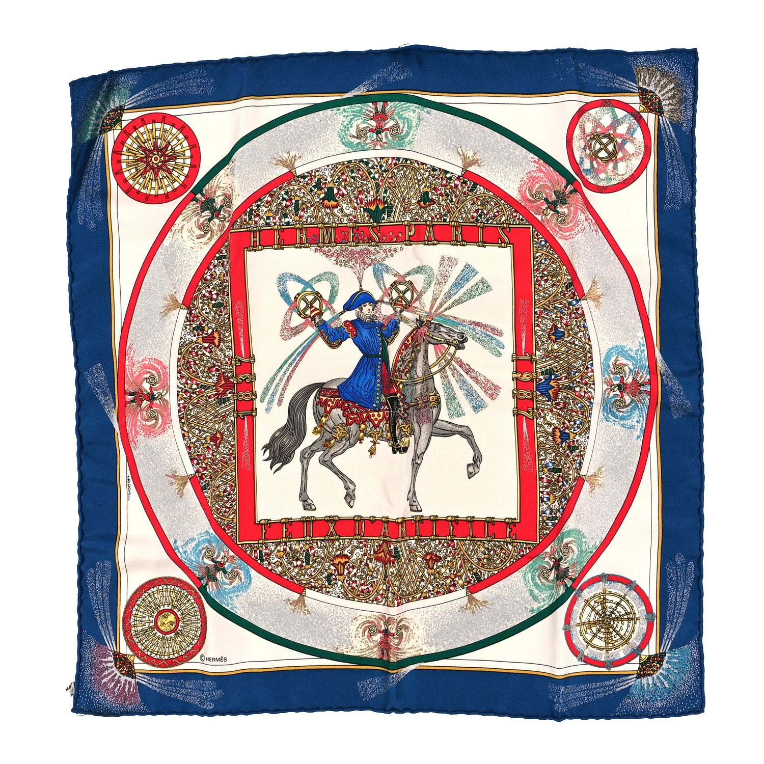 Hermes Silk Feux D'Artifice Scarf 45 1 of 4