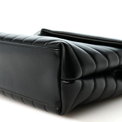 Saint Laurent Calfskin Y Quilted Monogram Small Loulou Chain Satchel Black 11 of 12
