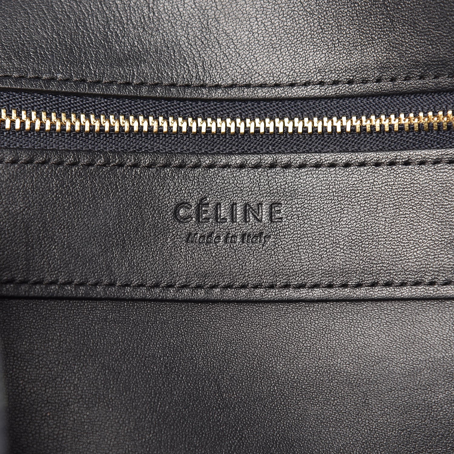 Celine Grained Calfskin Horizontal Cabas Black 6 of 9