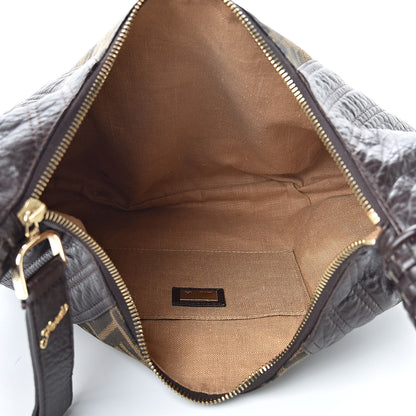 Fendi Zucca Nappa Nuvolata Vitello Tortuga Large Spy Hobo Tobacco Moro 5 of 11