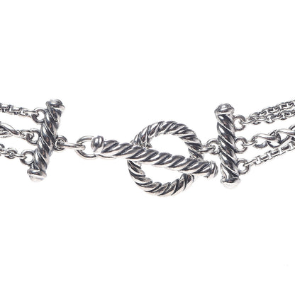 David Yurman Sterling Silver Amethyst Garnet Multi Strand Starburst Chain Bead Necklace 5 of 5