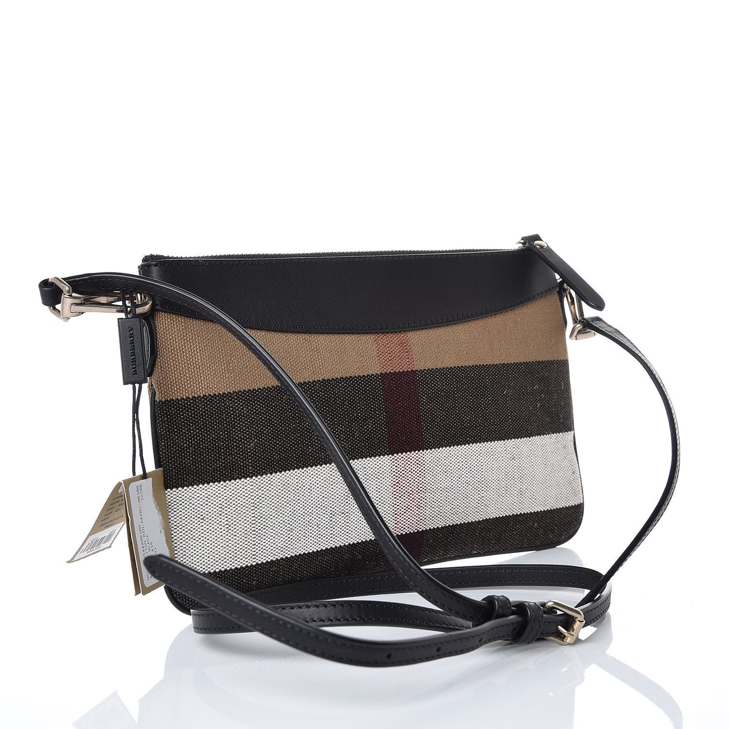 Mega Check Peyton Crossbody Clutch Bag Black