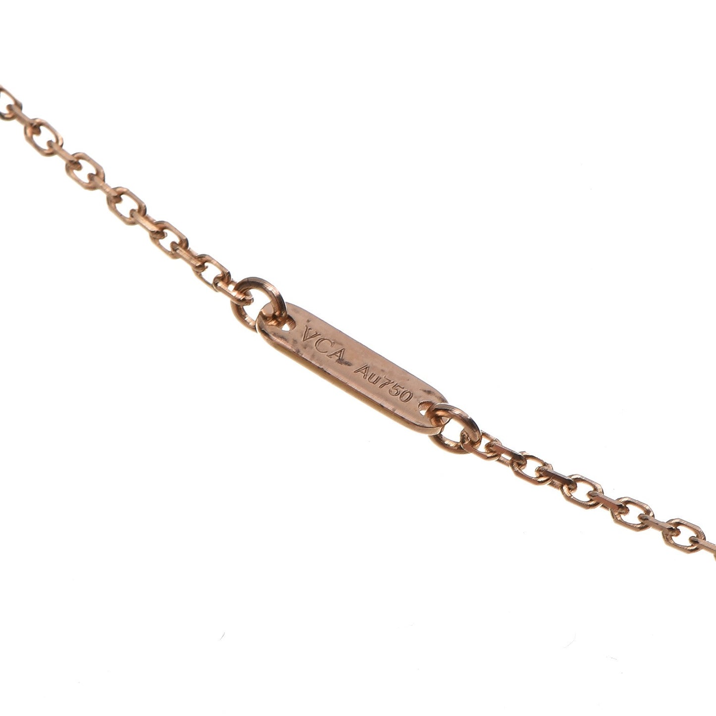 18K Rose Gold Carnelian Sweet Alhambra Pendant Necklace