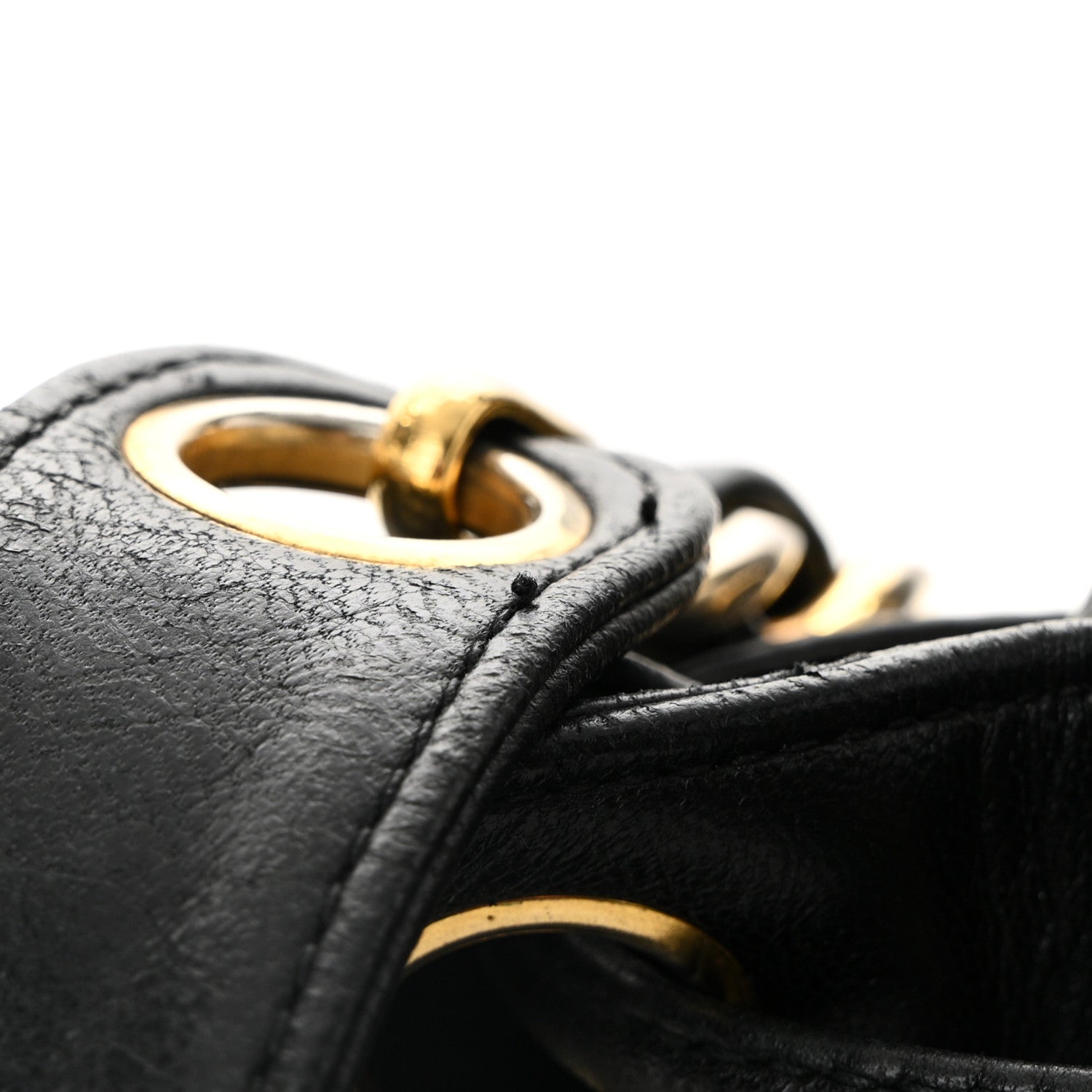 Chanel Lambskin Quilted Drawstring Bucket Bag Black 10 of 10