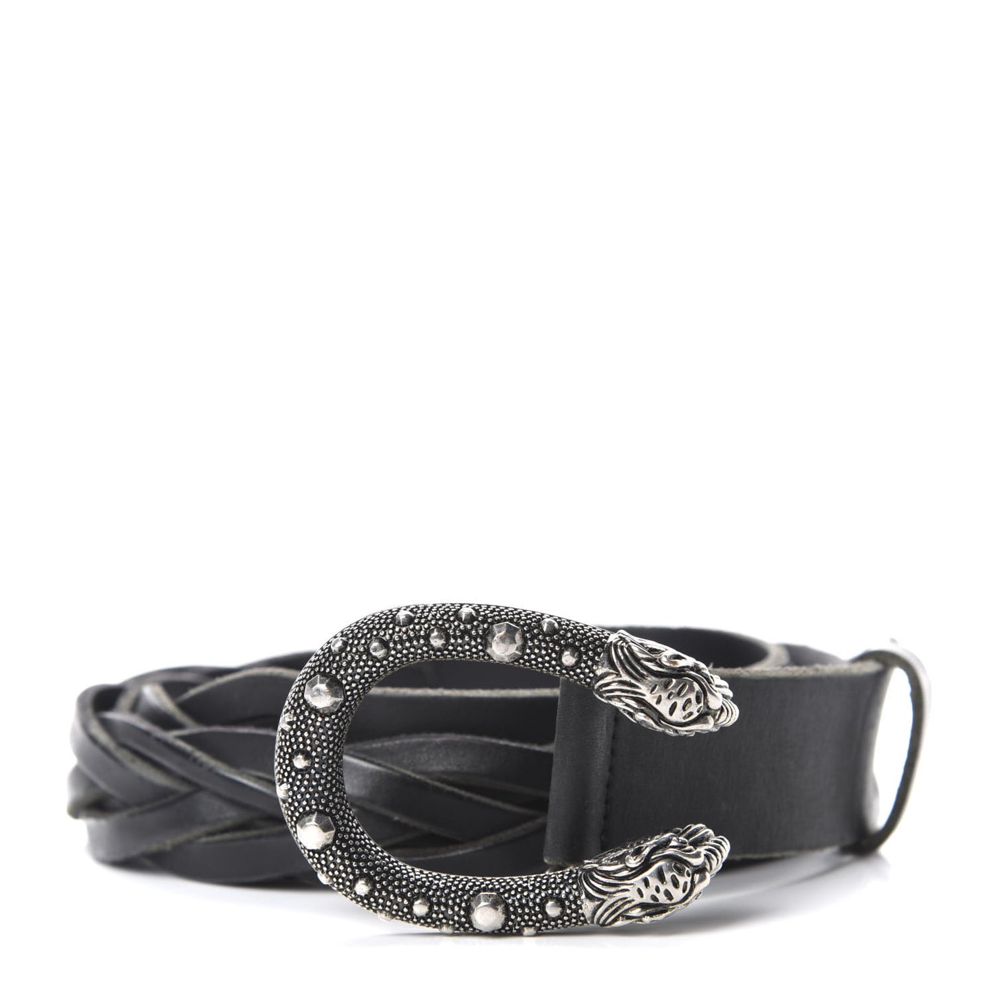 Calfskin Dionysus Braided Belt 95 38 Black