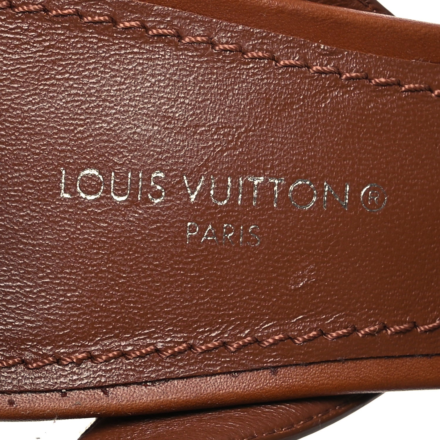 Louis Vuitton Calfskin Perforated Monogram Silhouette Sandals 35 Gold 8 of 16