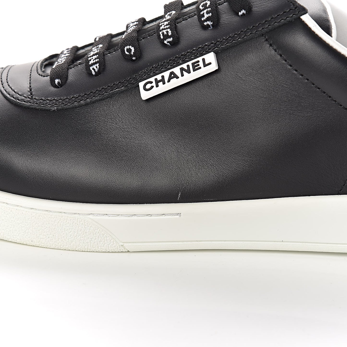 Calfskin Mens Sneakers 45 Black