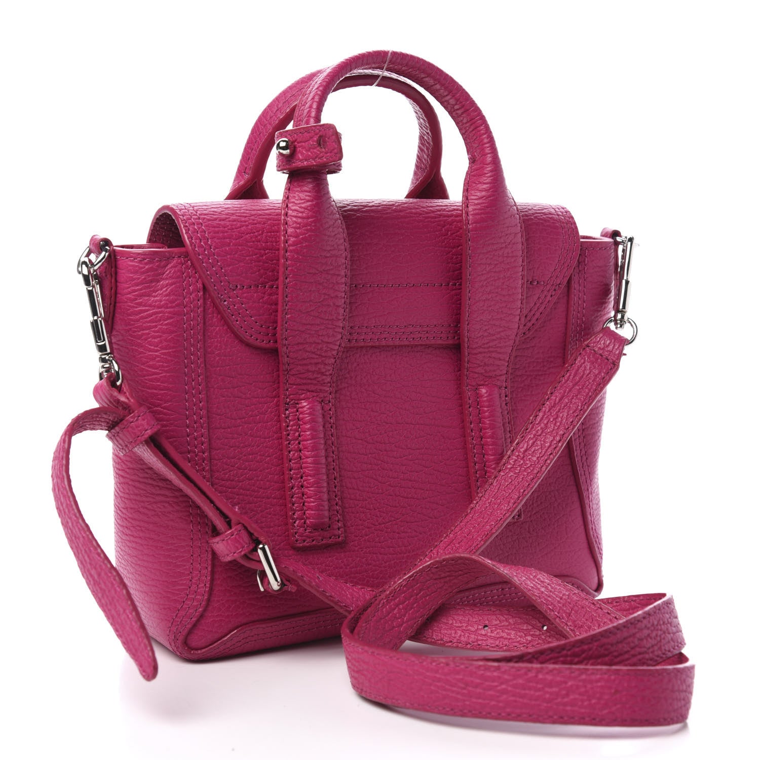 3.1 Phillip Lim Textured Calfskin Mini Pashli Satchel Magenta 3 of 11