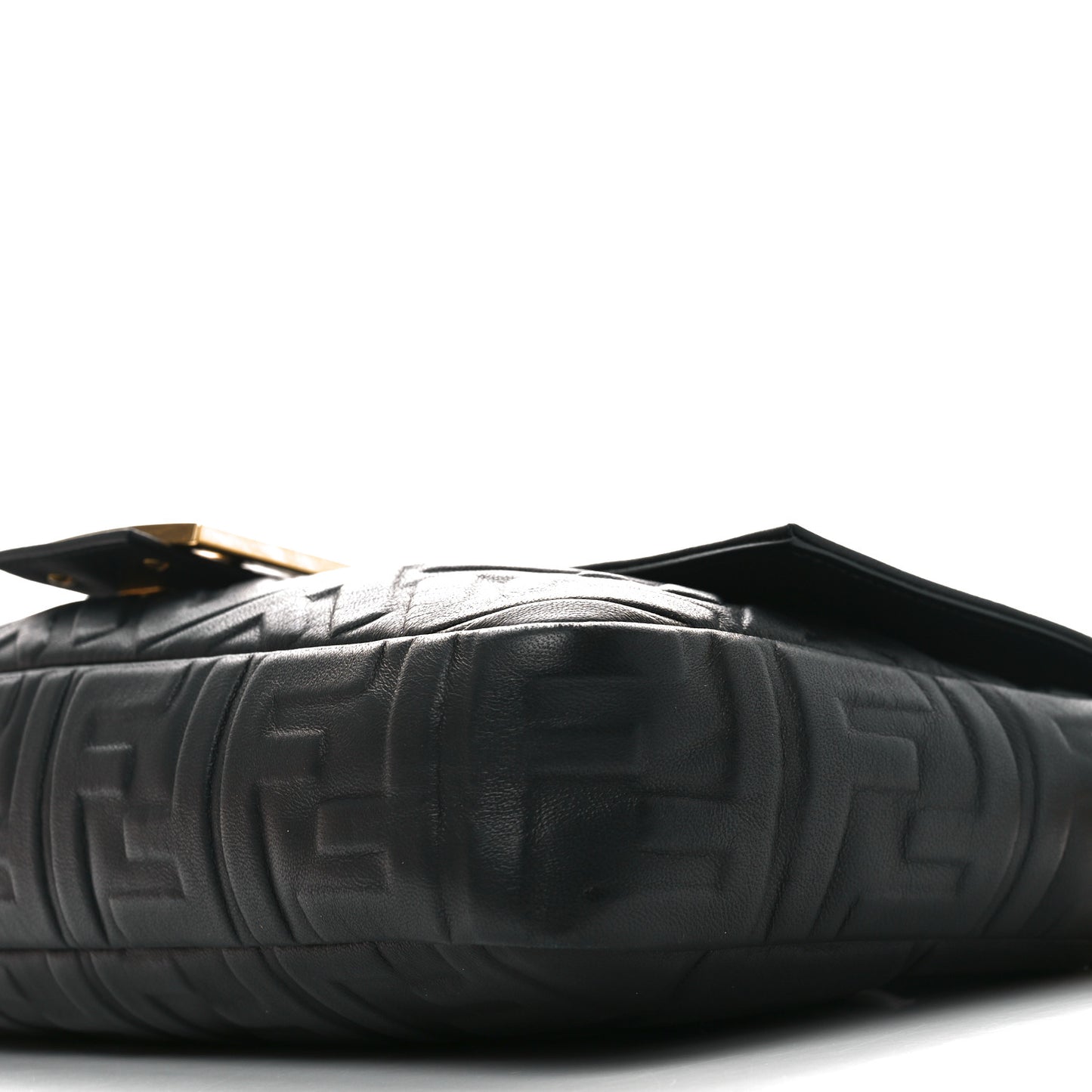 Nappa FF 1974 Embossed Large Baguette Black