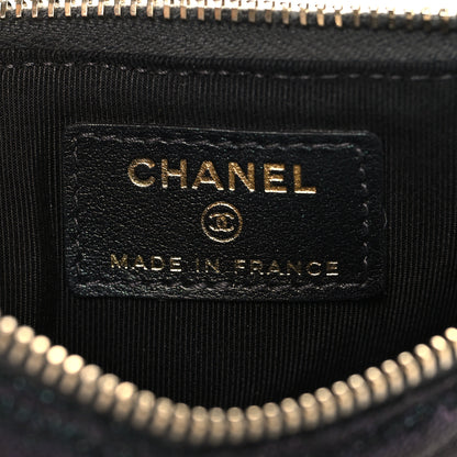 Chanel Iridescent Caviar Quilted Classic iPhone Pouch Black 6 of 7