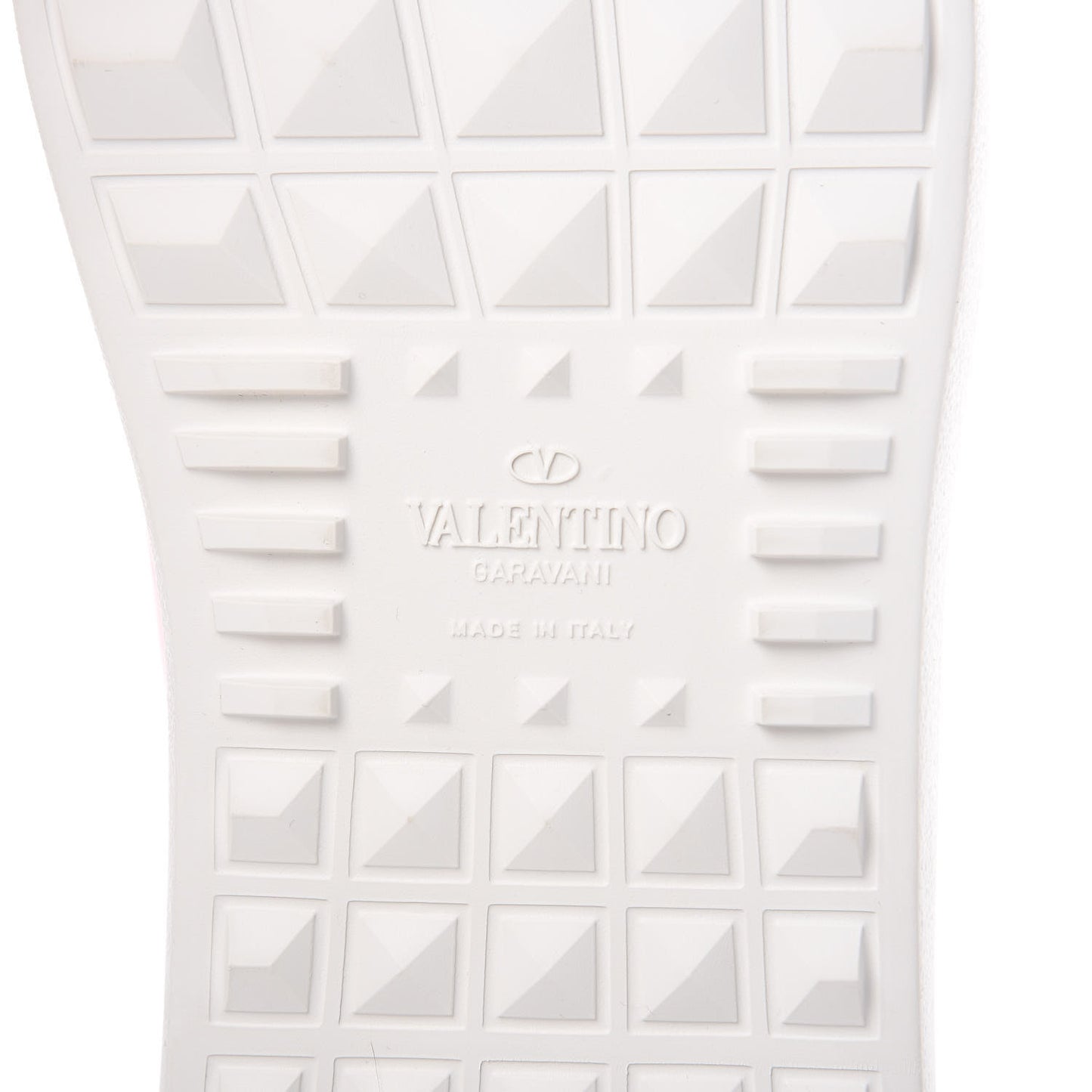 Calfskin Womens Rockstud Open Sneakers 41 White Giacinto