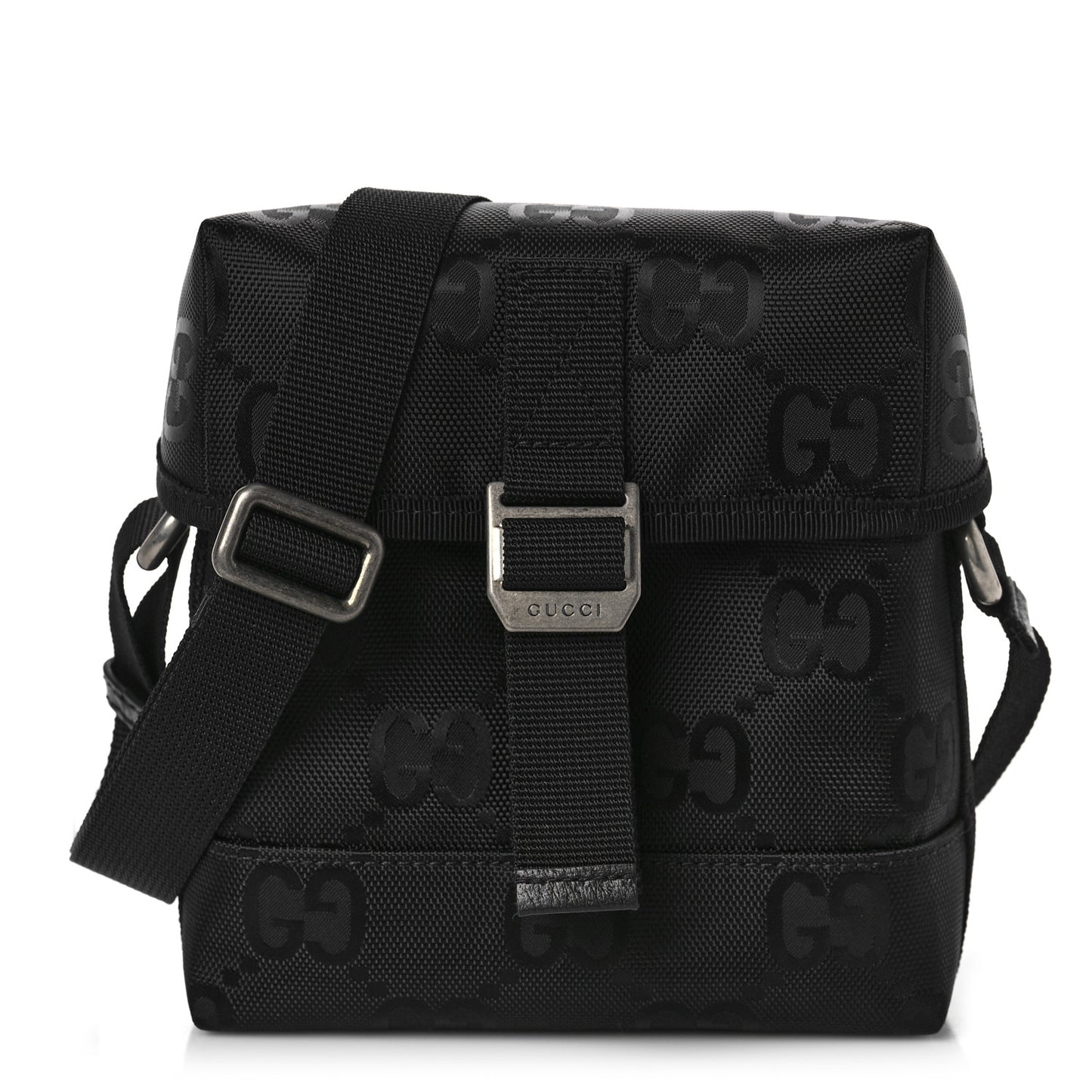 Econyl Nylon Monogram Off The Grid Messenger Bag Black