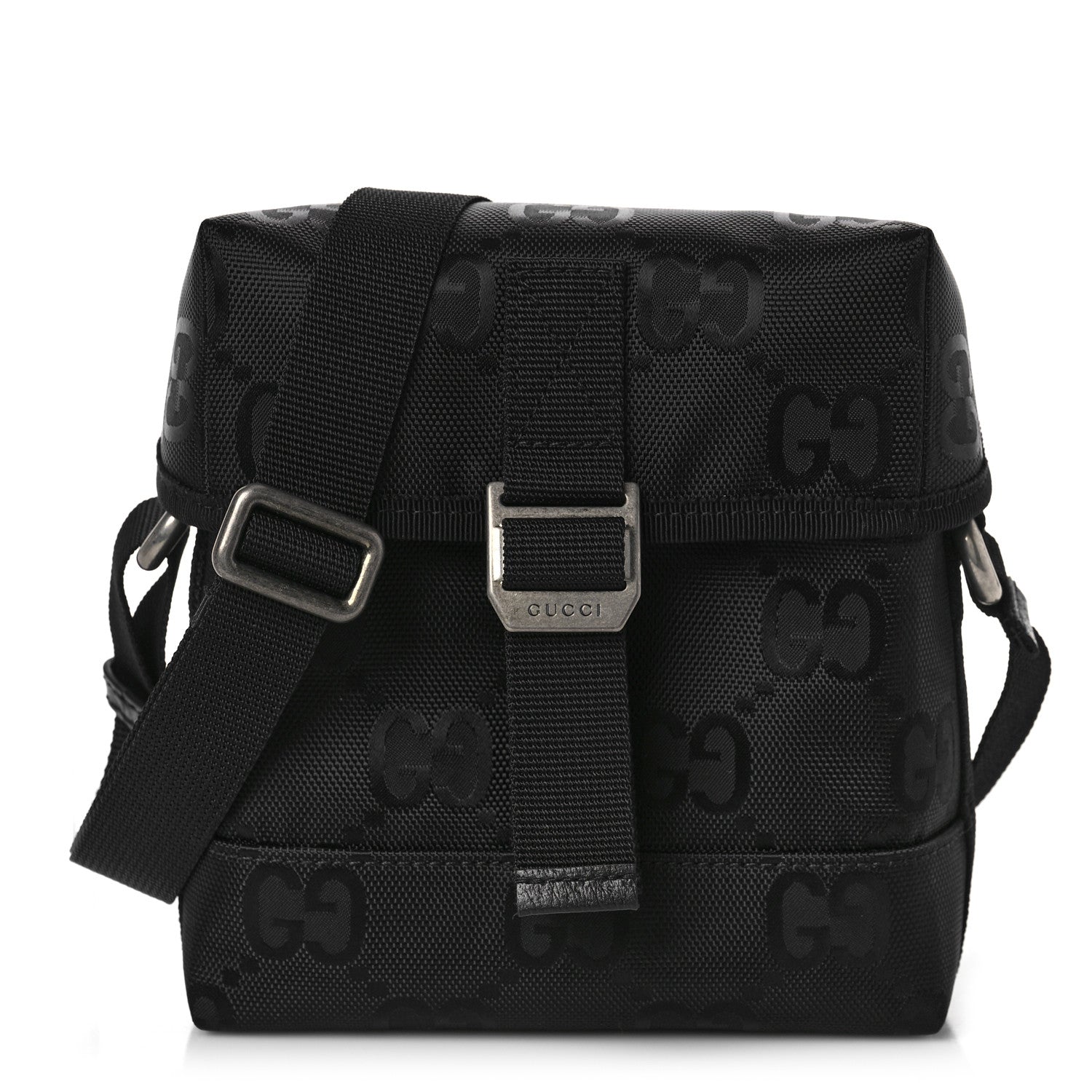 Gucci Econyl Nylon Monogram Off The Grid Messenger Bag Black 1 of 9