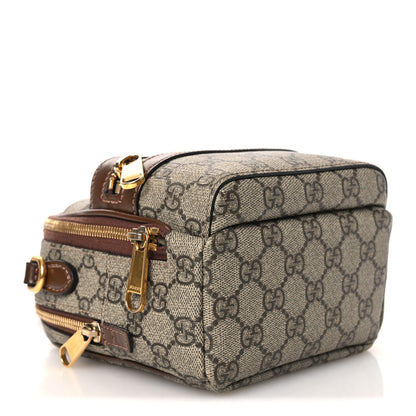 Gucci GG Supreme Monogram Azalea Calfskin Retro Interlocking G Multi-Function Bag Beige Ebony Brown Sugar 3 of 14