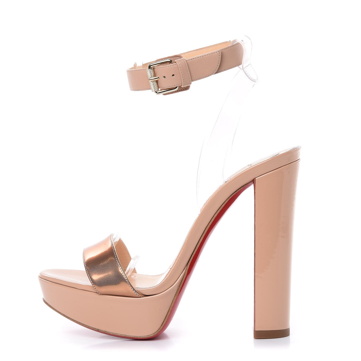Metallic Patent PVC Cherrysandal 140 Platform Sandals 37 Doudou