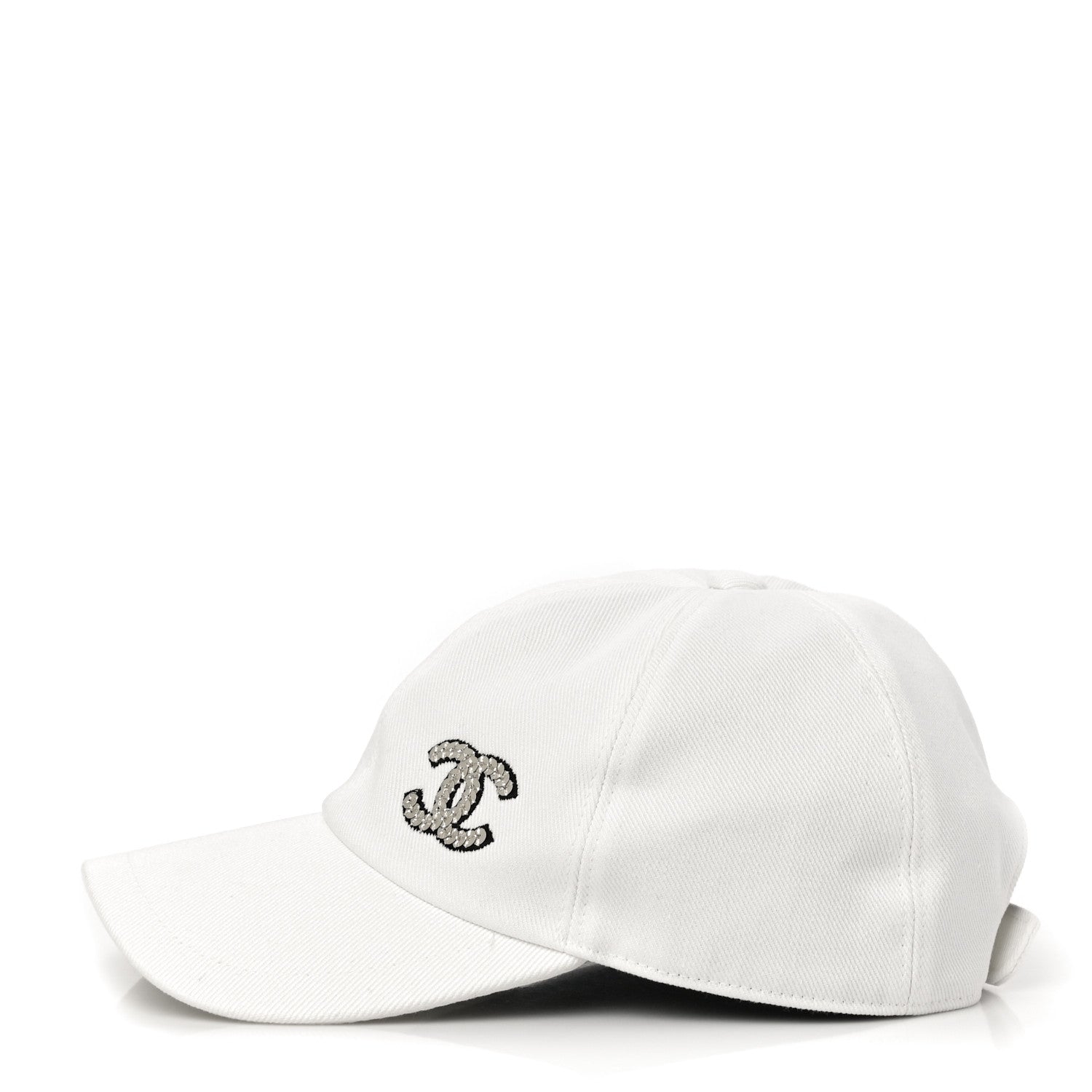 Chanel Cotton Sequin CC Cap Hat Ivory 3 of 6