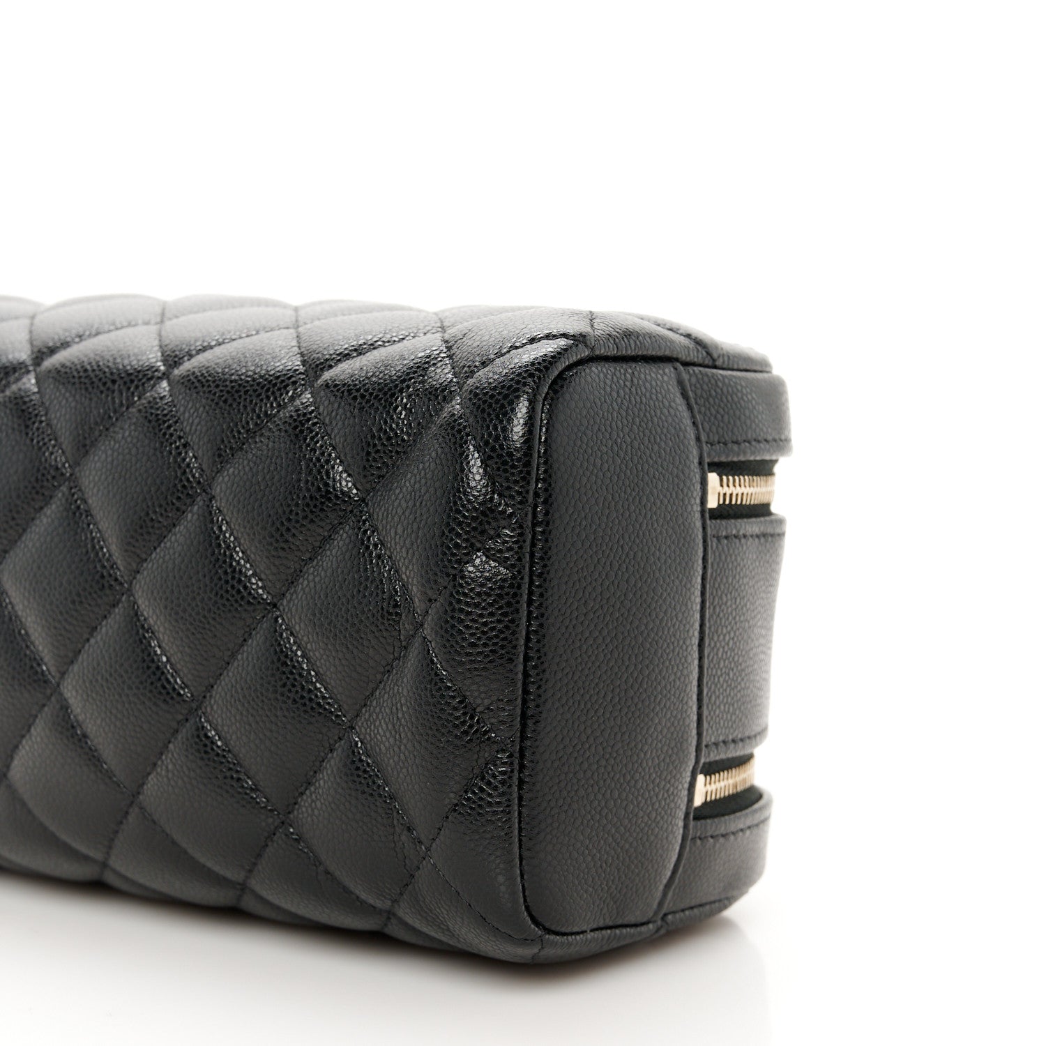 Chanel Caviar Quilted Toiletry Case With Chain Black 10 of 11