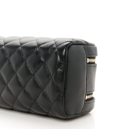 Chanel Caviar Quilted Toiletry Case With Chain Black 10 of 11