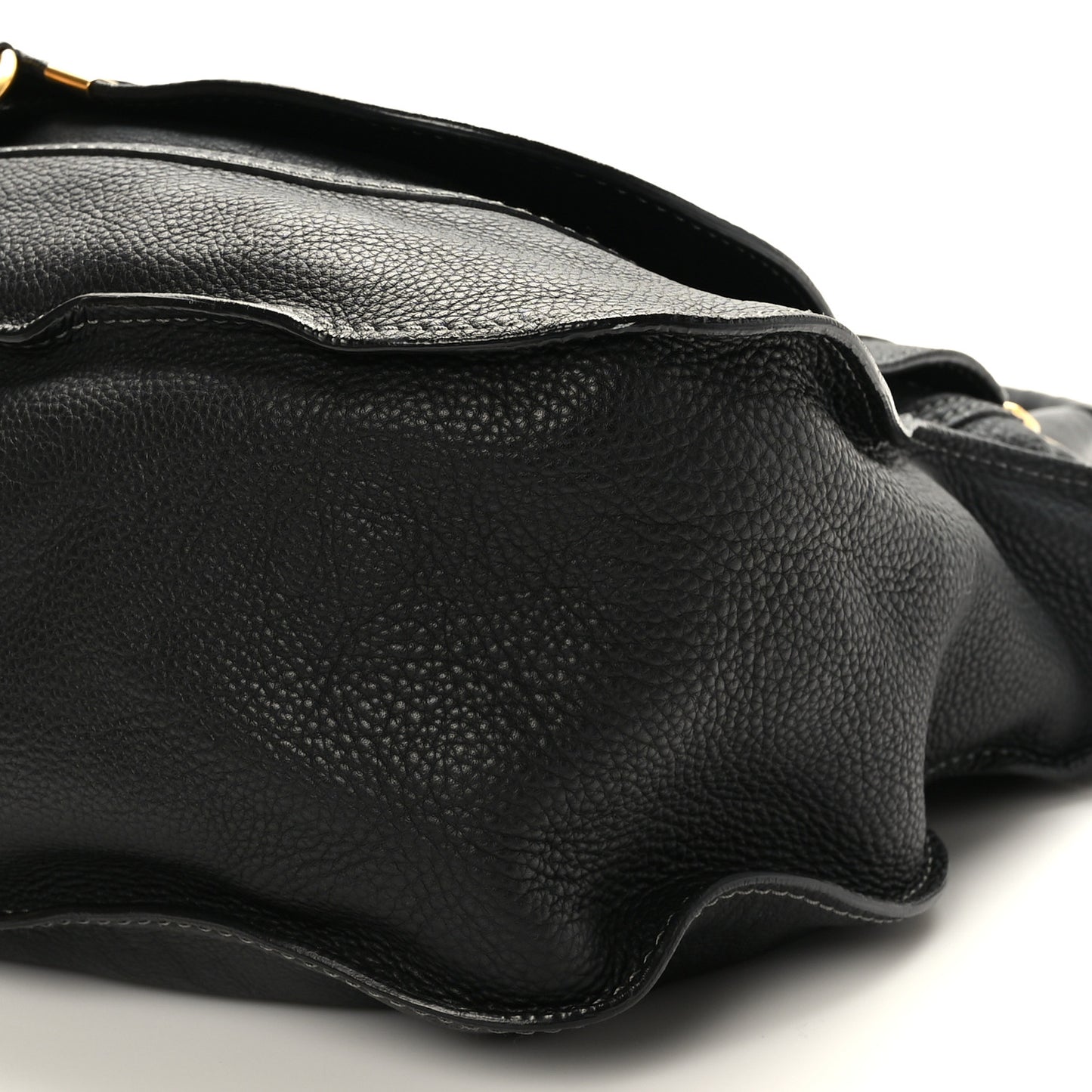 Calfskin Large Marcie Satchel Black