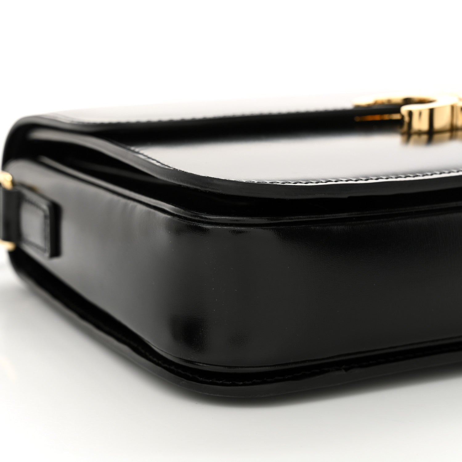 Celine Shiny Calfskin Medium Triomphe Black 10 of 11