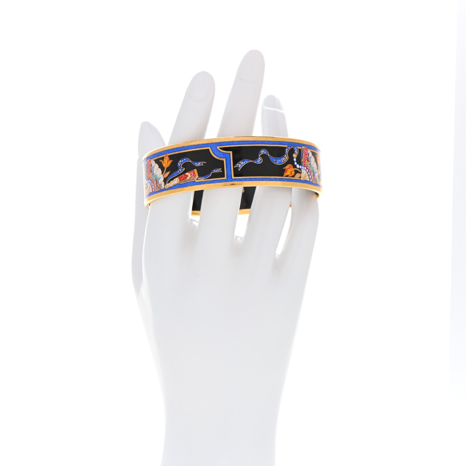 Hermes Enamel Printed Medium Folding Fan Bracelet 70 2 of 6