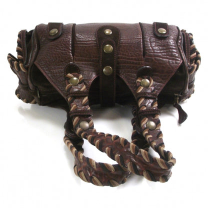 Chloe Calfskin Suede Silverado Shoulder Bag Bordeaux 6 of 13