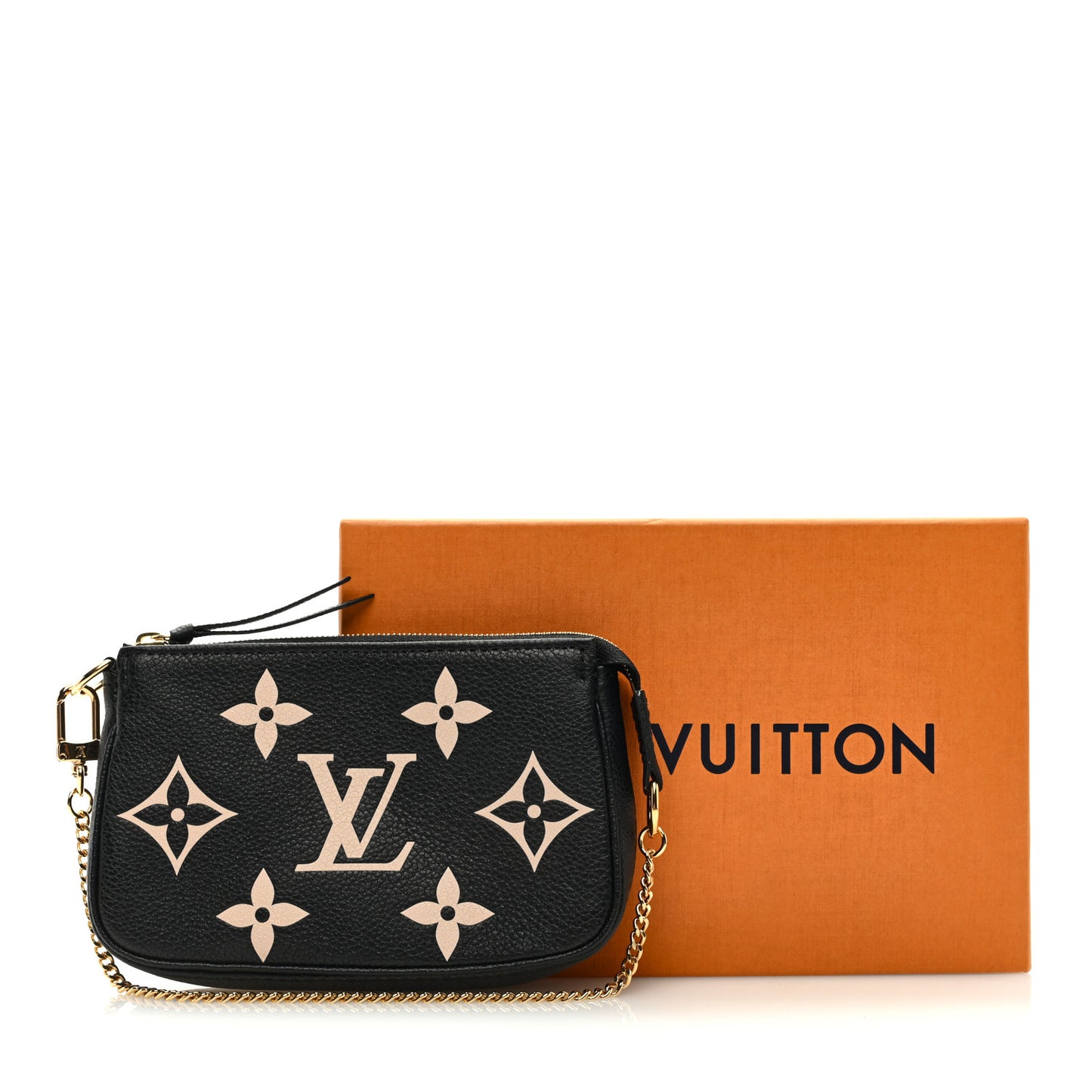 LOUIS VUITTON Empreinte Monogram Giant Mini Pochette Accessories Black