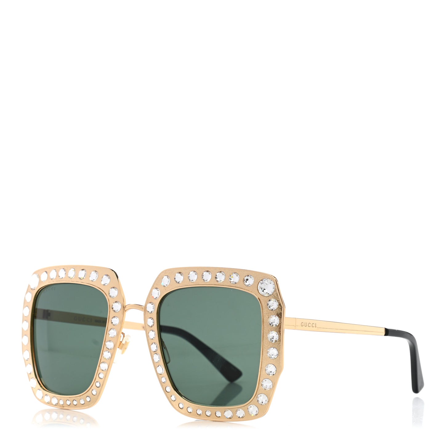 Metal Acetate Crystal Oversize GG0115S Sunglasses Gold