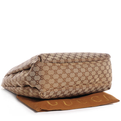 Gucci Monogram New Ladies Web Large Hobo Brown 4 of 7