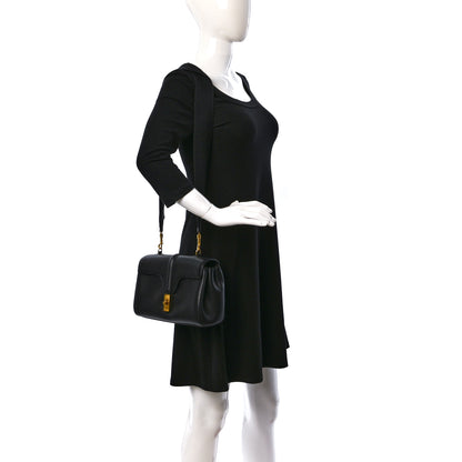 Celine Grained Calfskin Teen Soft 16 Shoulder Bag Black 2 of 8