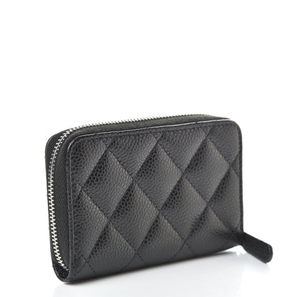 Chanel Caviar Quilted Zip Coin Purse Black 3 of 8