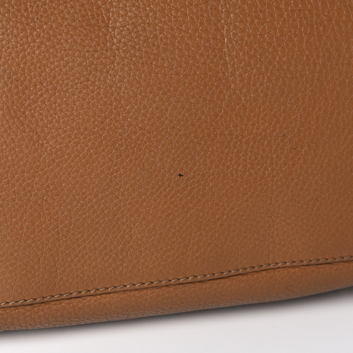 Drummed Calfskin Mini Luggage Camel
