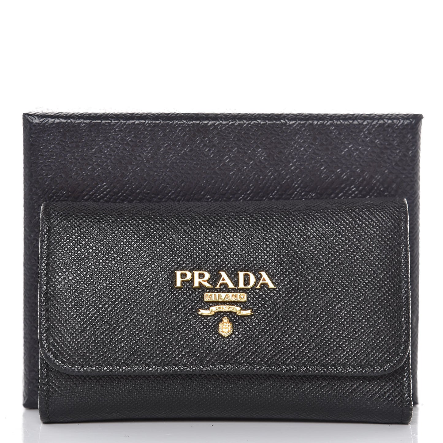 Saffiano Metal 6 Key Holder Black