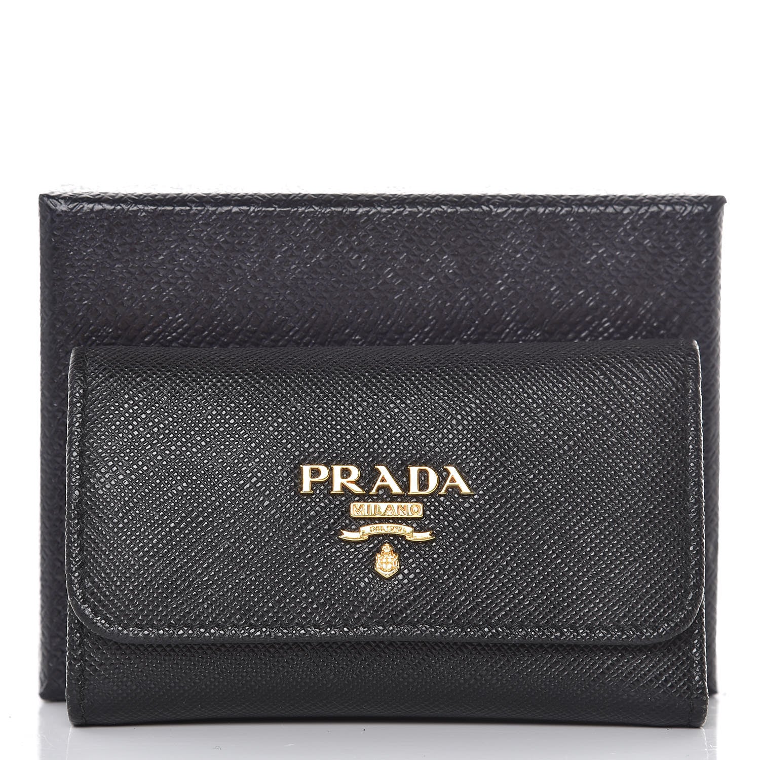 Prada Saffiano Metal 6 Key Holder Black 8 of 8