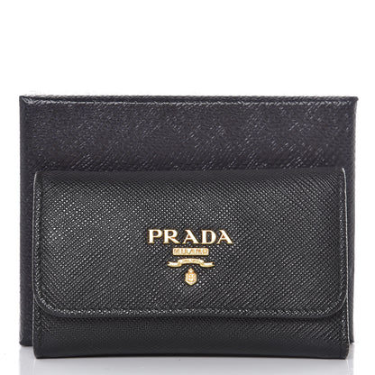 Prada Saffiano Metal 6 Key Holder Black 8 of 8
