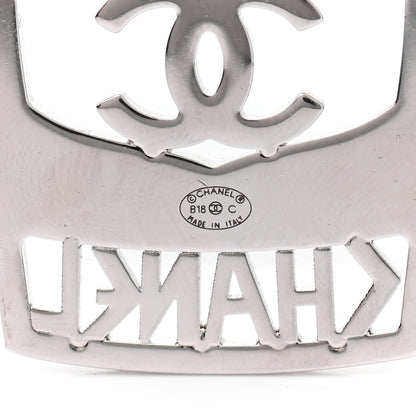 Chanel Crystal CC Greek Cup Brooch Silver Blue 4 of 4