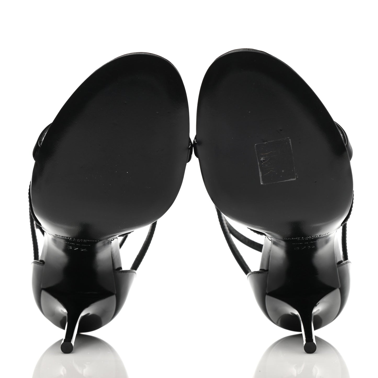 Patent Calfskin Cassandra 110 Sandals 37.5 Black