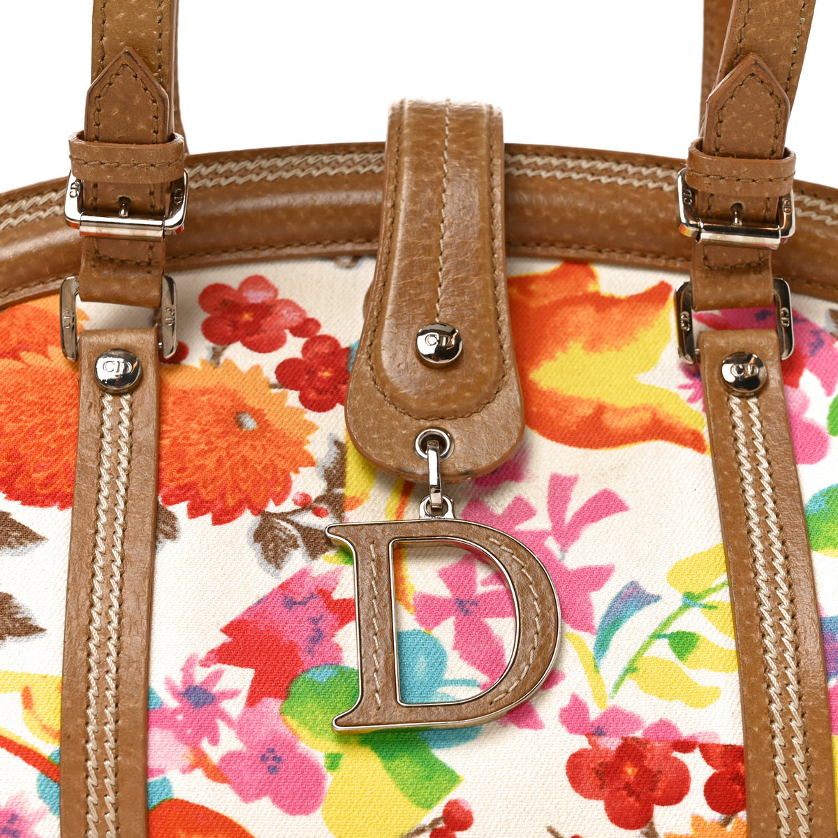 Christian Dior Canvas Floral Print Detective Satchel Multicolor 8 of 11