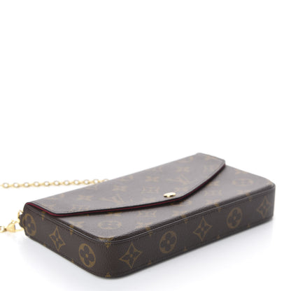 Louis Vuitton Monogram Pochette Felicie Chain Wallet Fuchsia 3 of 10