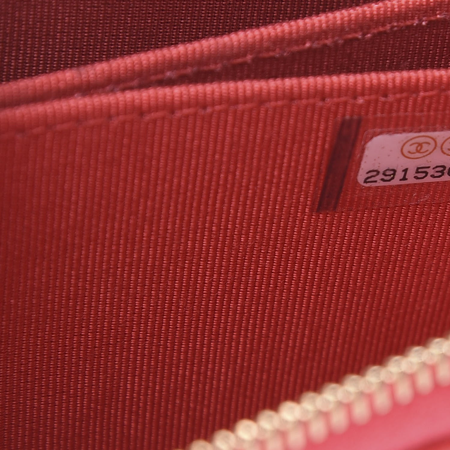 Chanel Caviar Quilted Zip Coin Purse Red 6 of 7